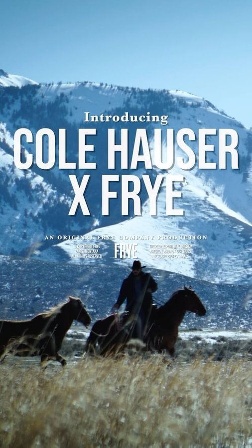 Instagram post by @colehauser22 for The Frye Company. Caption reads: #FRYExColeHauser available now. Tap to shop....