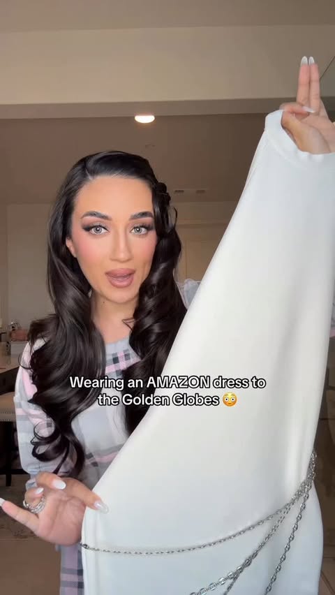 Instagram post by @youngcouture_ for SALT & STONE. Caption reads: GIRLS I wore an AMAZON dress on the Red Carpet for....