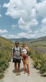 Instagram post by @thewildlylife for Murphy's Naturals. Caption reads: 6 Summer Hiking Essentials👇🏼🥾(ad) Being....