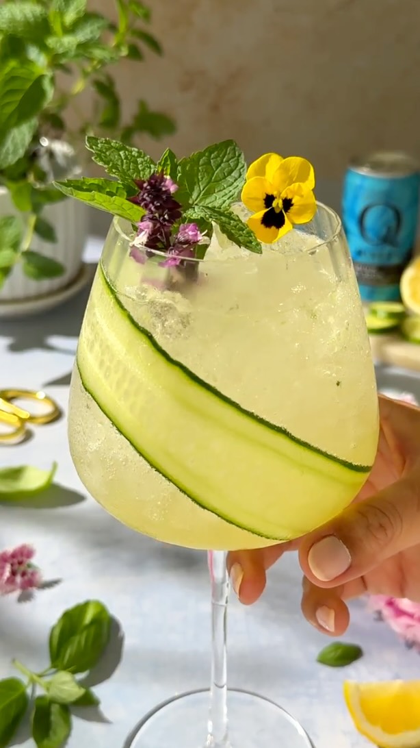 Instagram post by @thesocialsipper for Q Mixers. Caption reads: GARDEN GIVEAWAY🪴🥒 #ad

turn your garden into a....