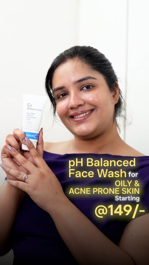 Instagram post by @ridhimabhatia20 for Dermatouch. Caption reads: [...] too much oil. 😭 Currently using the....