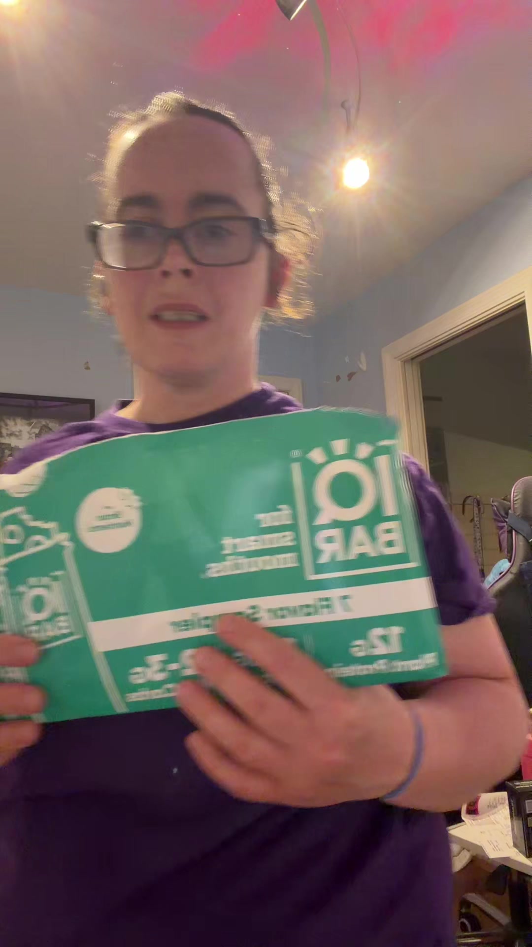 TikTok post by @smileysarahhart for IQBAR. Caption reads: #trending #fyp #wehavehart #iqbar #protein @SHOP....