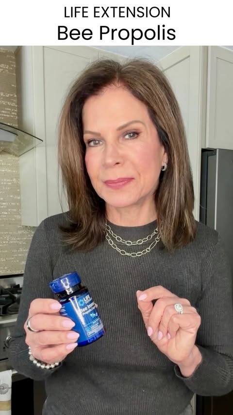 Instagram post by @gwenliveswell for Life Extension. Caption reads: [...] Bee Immune Propolis Capsules from....