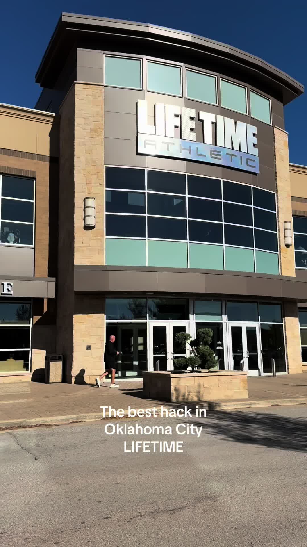 TikTok post by @tiffanyinoklahoma for Life Time. Caption reads: The best hack in Oklahoma City is at @Life Time ....