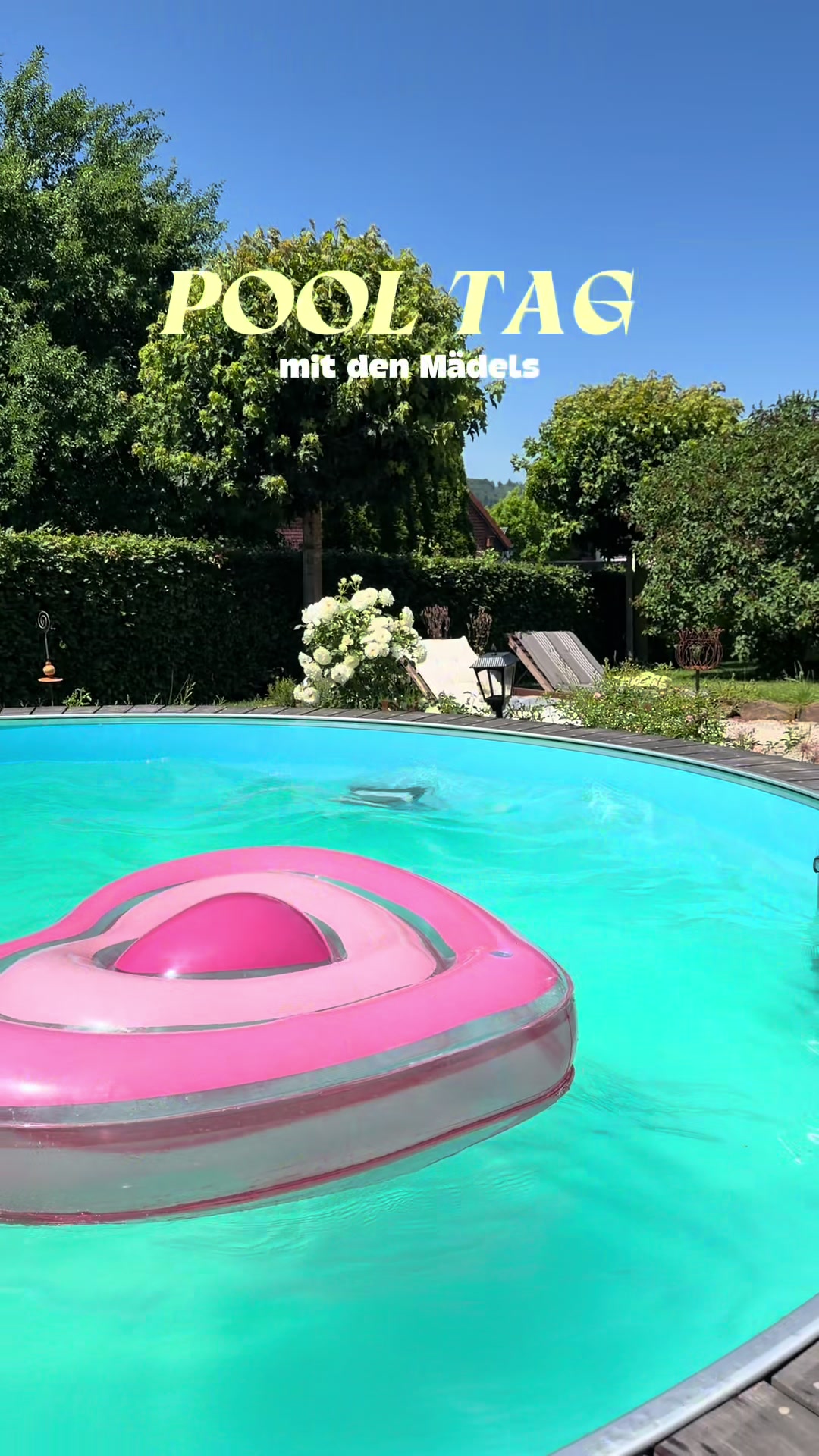 TikTok post by @luisaaschtze for BURGA. Caption reads: [...] nur am Pool mit meinen neuen @BURGA....