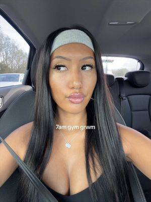TikTok post by @monicacristinaa_ for Invyted US. Caption reads: 7am gym makeup for an upper body day 🪽....