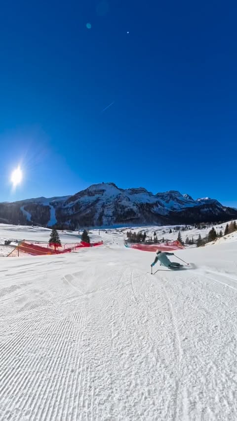 Instagram post by @bartek_gocarv for Cardo Systems. Caption reads: Passo San Pellegrino @skiareasanpellegrino – a....