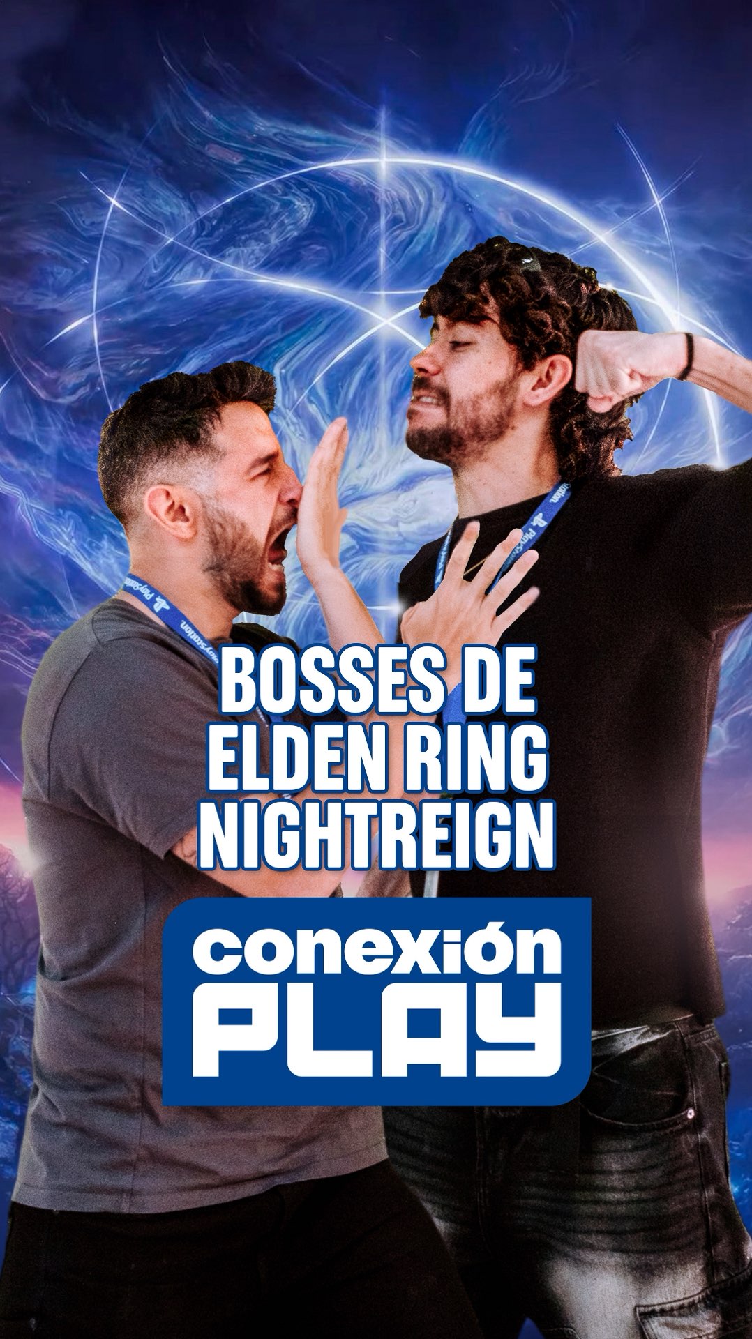 Instagram post by @ksiogram for Playstation. Caption reads: Dos bosses de Elden Ring Nightreign se....