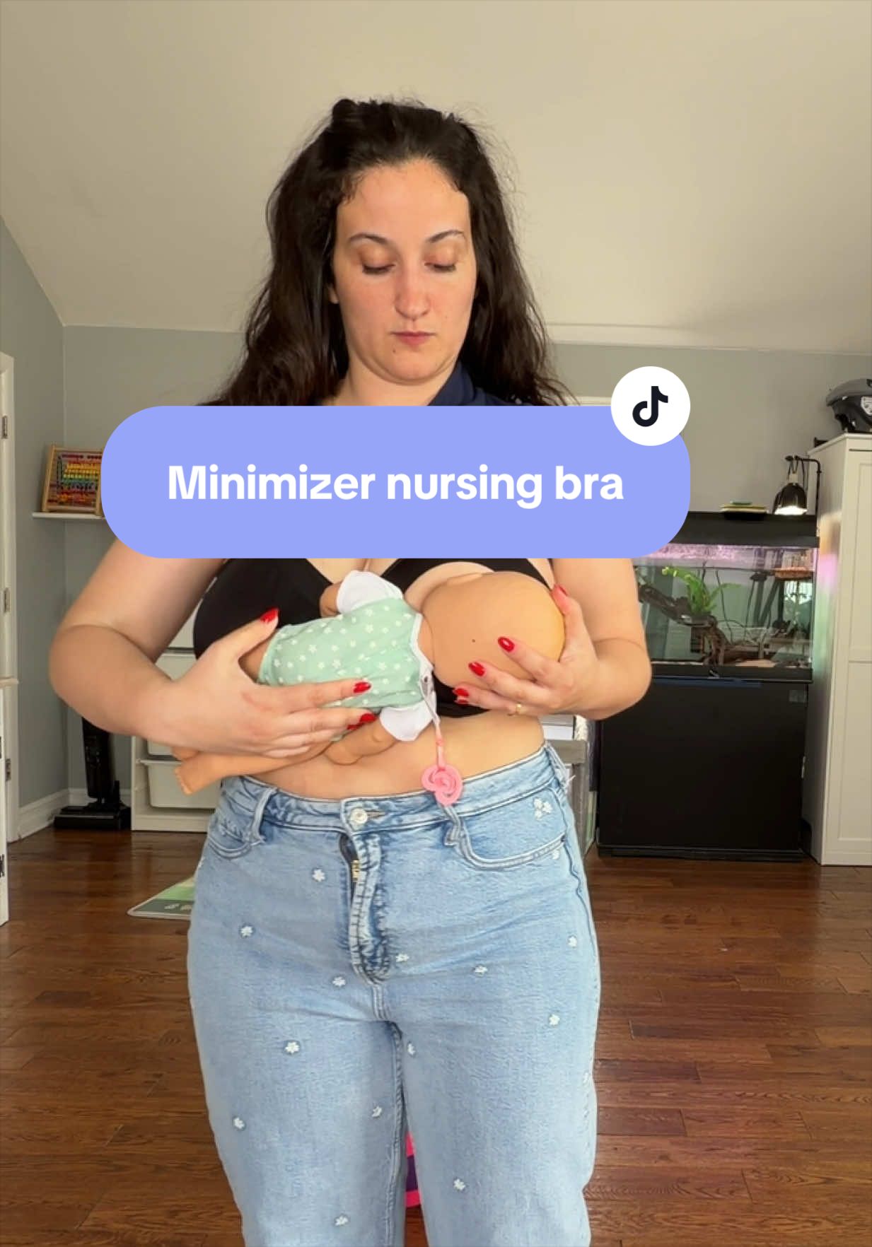TikTok post by @mymamawifelife for PARFAIT Lingerie. Caption reads: [...] #baby #motherhood #nursingbra @PARFAIT....