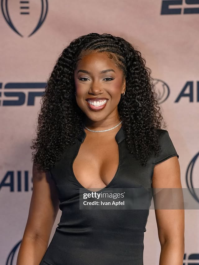 Instagram post by @dhatgirlbecca for Allstate. Caption reads: [...] check💙at last night's @espn and @allstate....