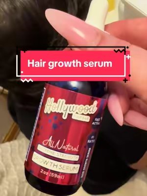 TikTok post by @goldiestar22 for Hollywood Hair Bar. Caption reads: [...] #hairgrowth #beauty #fyp @HollywoodHairBar.