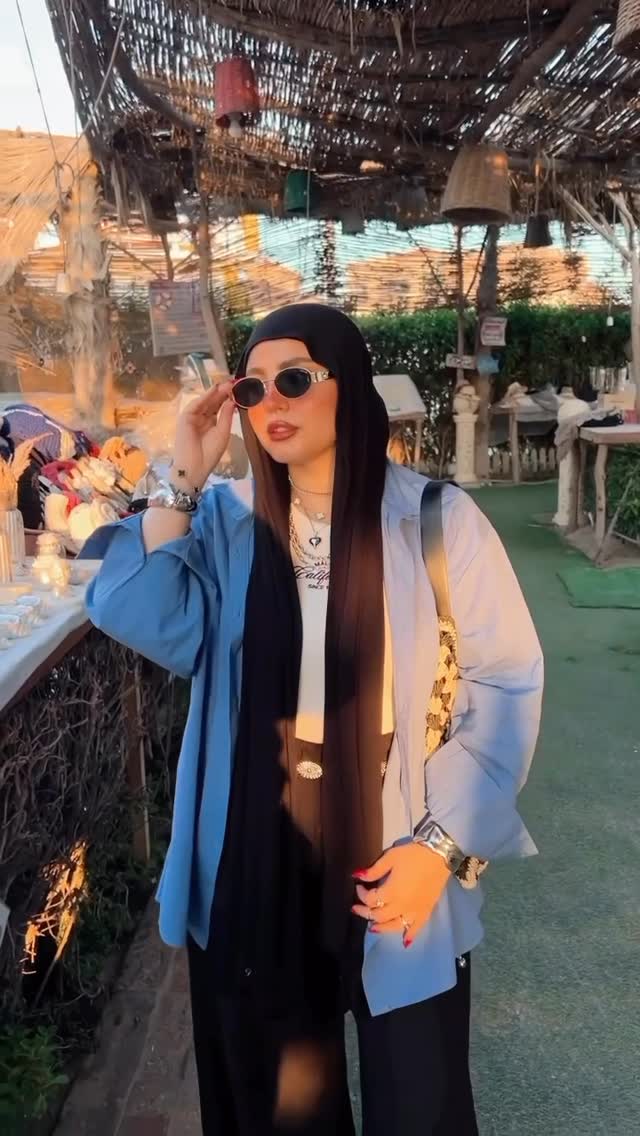 Instagram post by @bousyyelbleassy for DeFacto. Caption reads: 💙
all items @defacto.egypt

🔈sale up to 60% on....