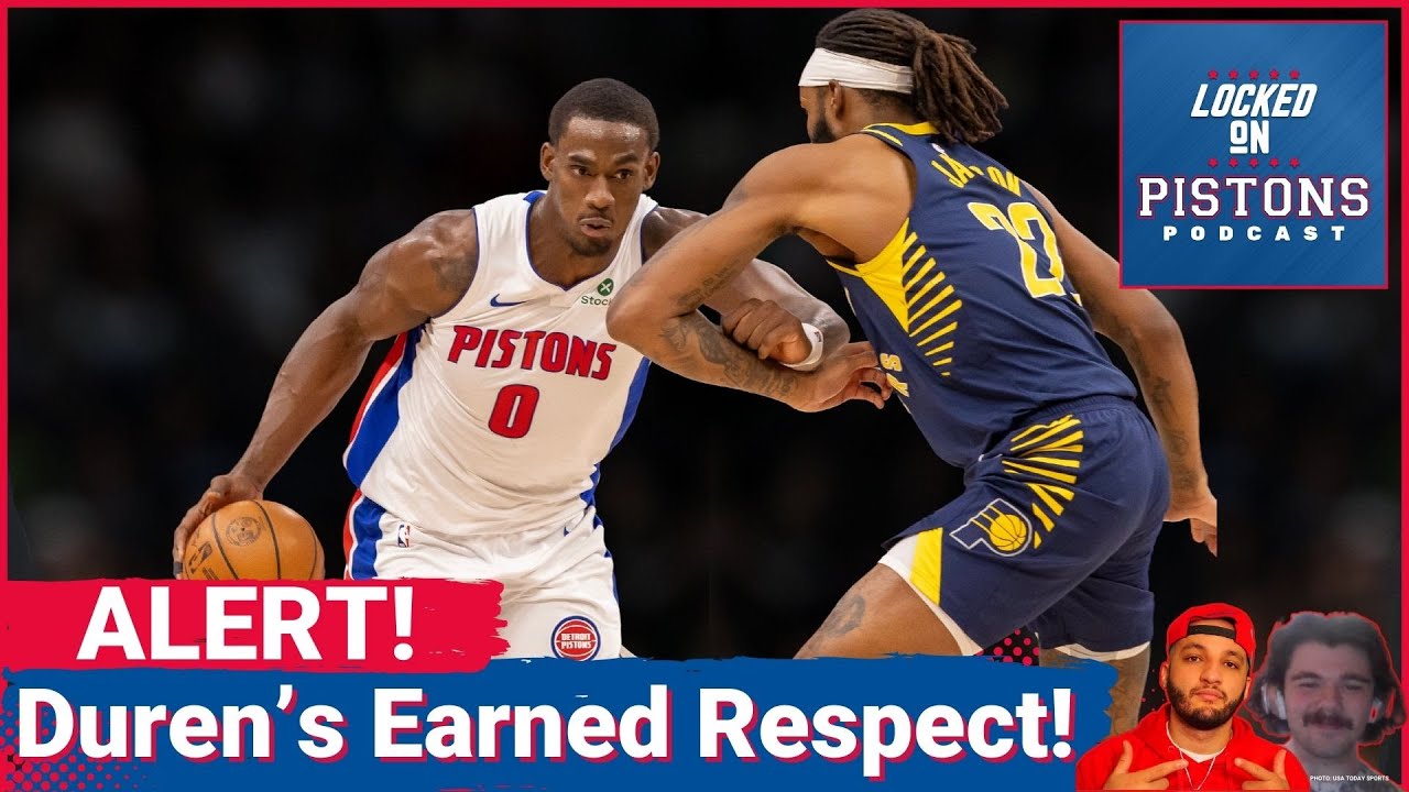 YouTube post by @LockedOnPistons for Robinhood. Caption reads: Jalen Duren Has Gained NBA Defense's RESPECT! The....