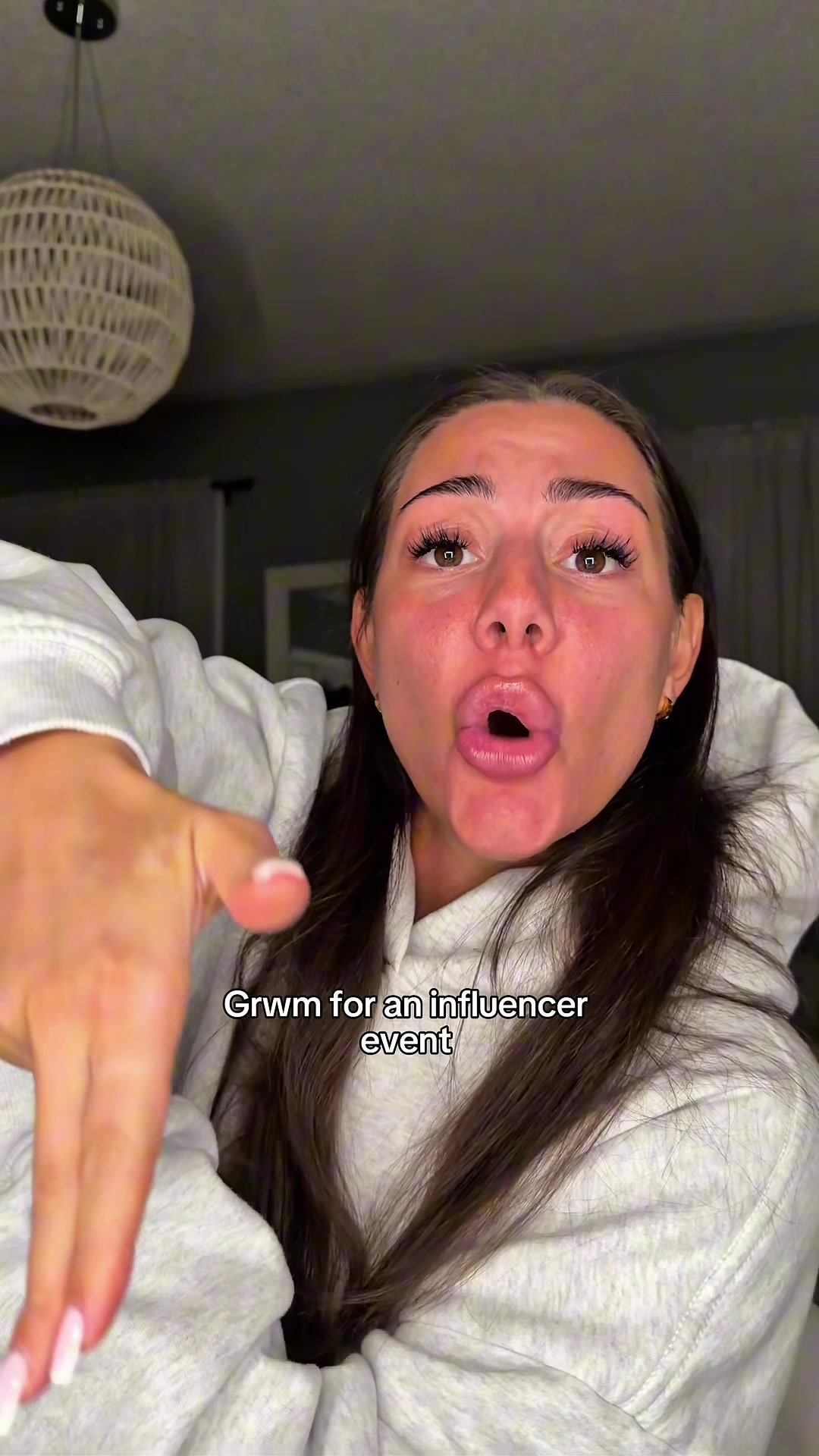 TikTok post by @izzysantulli for La Roche-Posay. Caption reads: GRWM for an influencer event with my MAINNN GF....