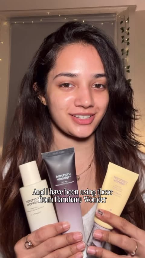 Instagram post by @poojavedarathinam for Maccaron. Caption reads: [...] can find Haruharu Wonder products on....
