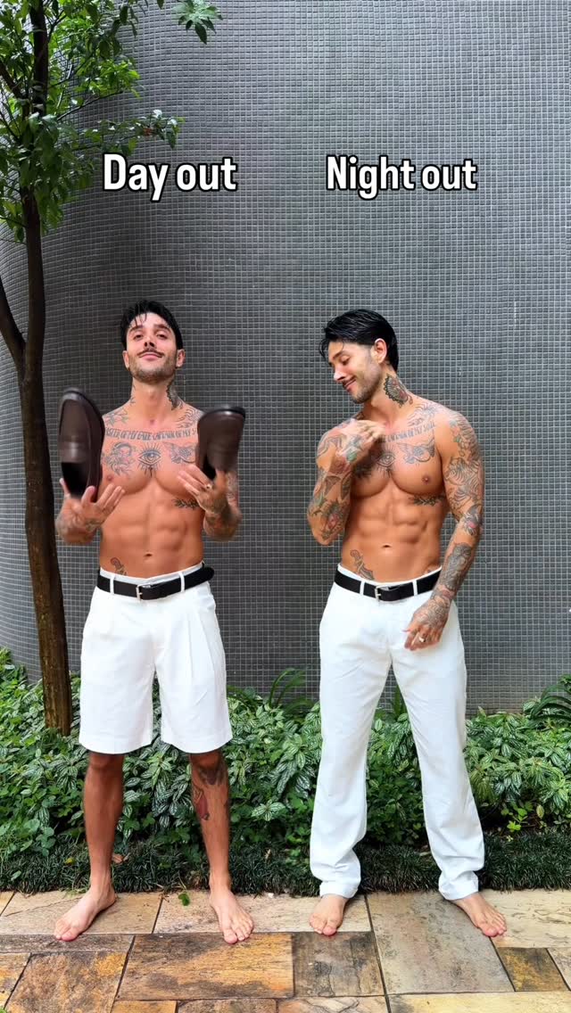 Instagram post by @guetorafael for Runaway The Label. Caption reads: Day out ☀️ X Night out 🌚, what you choose? 👇🏾....