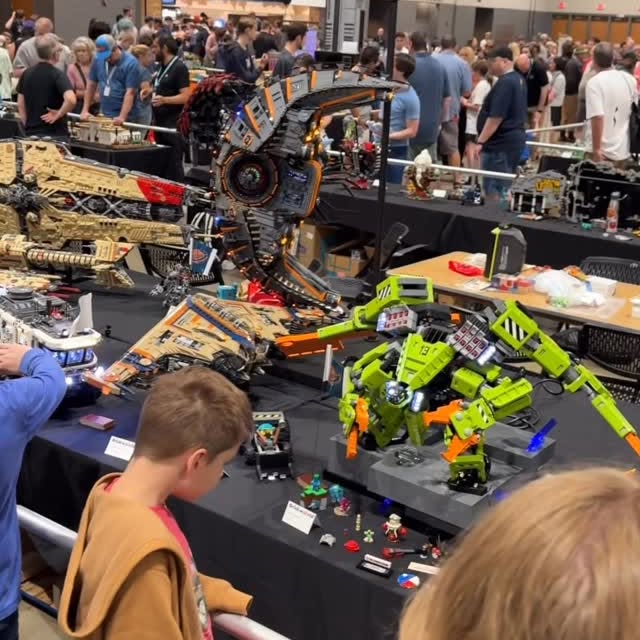 Instagram post by @brickmasterharri for Light My Bricks. Caption reads: [...] LEGO Event In The World With Light My....