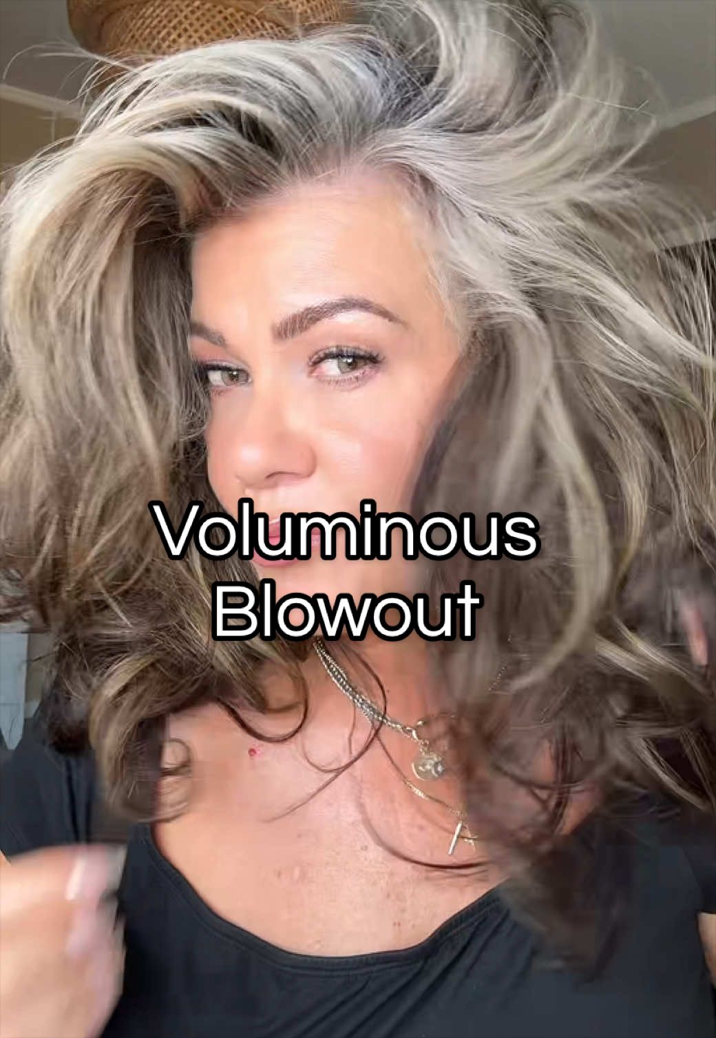 TikTok post by @therealrochellemarie for Tideway. Caption reads: #tidewayblowdryer #hairgoals #voluminoushair [...].