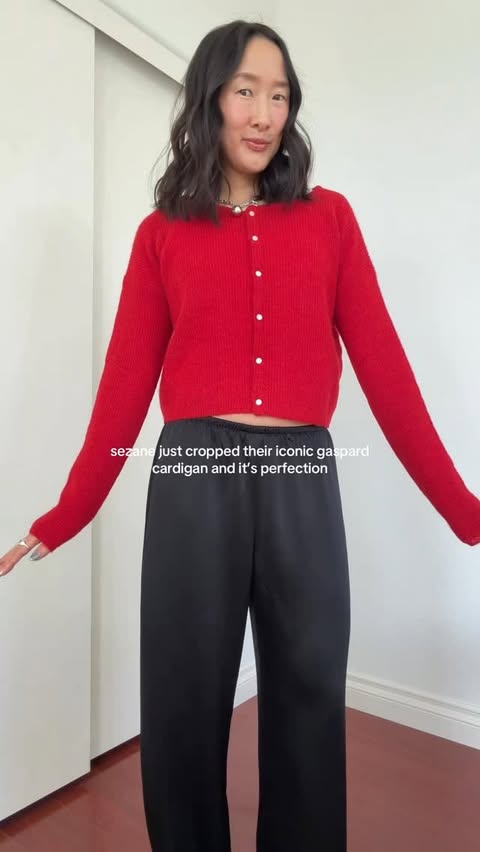 Instagram post by @itsyourgirlsamanthaaa for Sezane. Caption reads: wayyy better than the original IMO! the cut &....