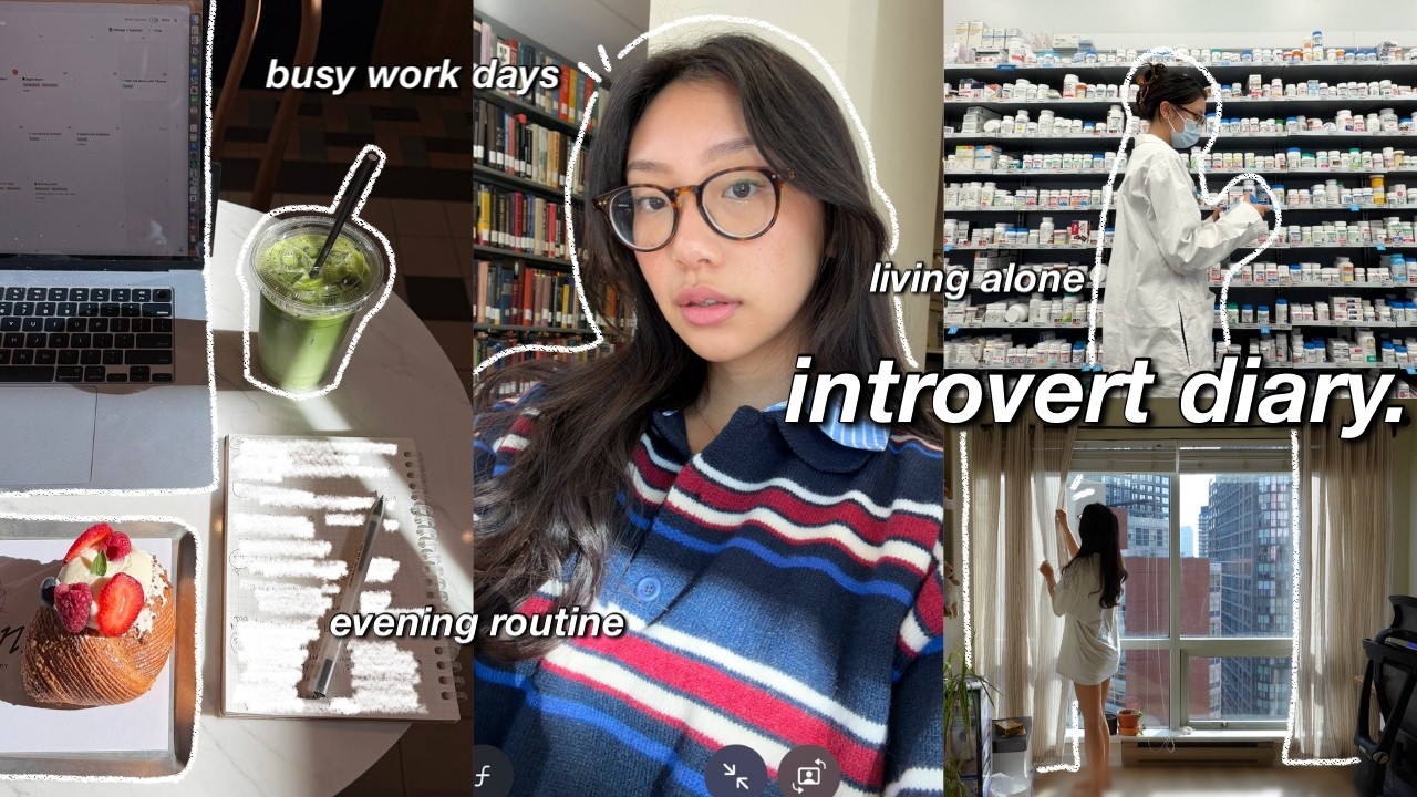 YouTube post by @BreannaQuan for Grovemade. Caption reads: introvert diaries 📔 productive week in my life:....
