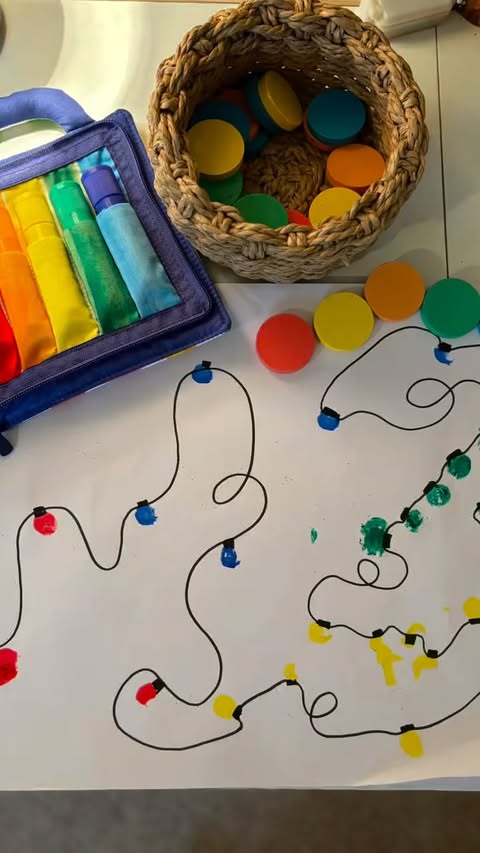 Instagram post by @early_years_steph for Lovevery. Caption reads: [...] a coloured counter from our Lovevery Helper....