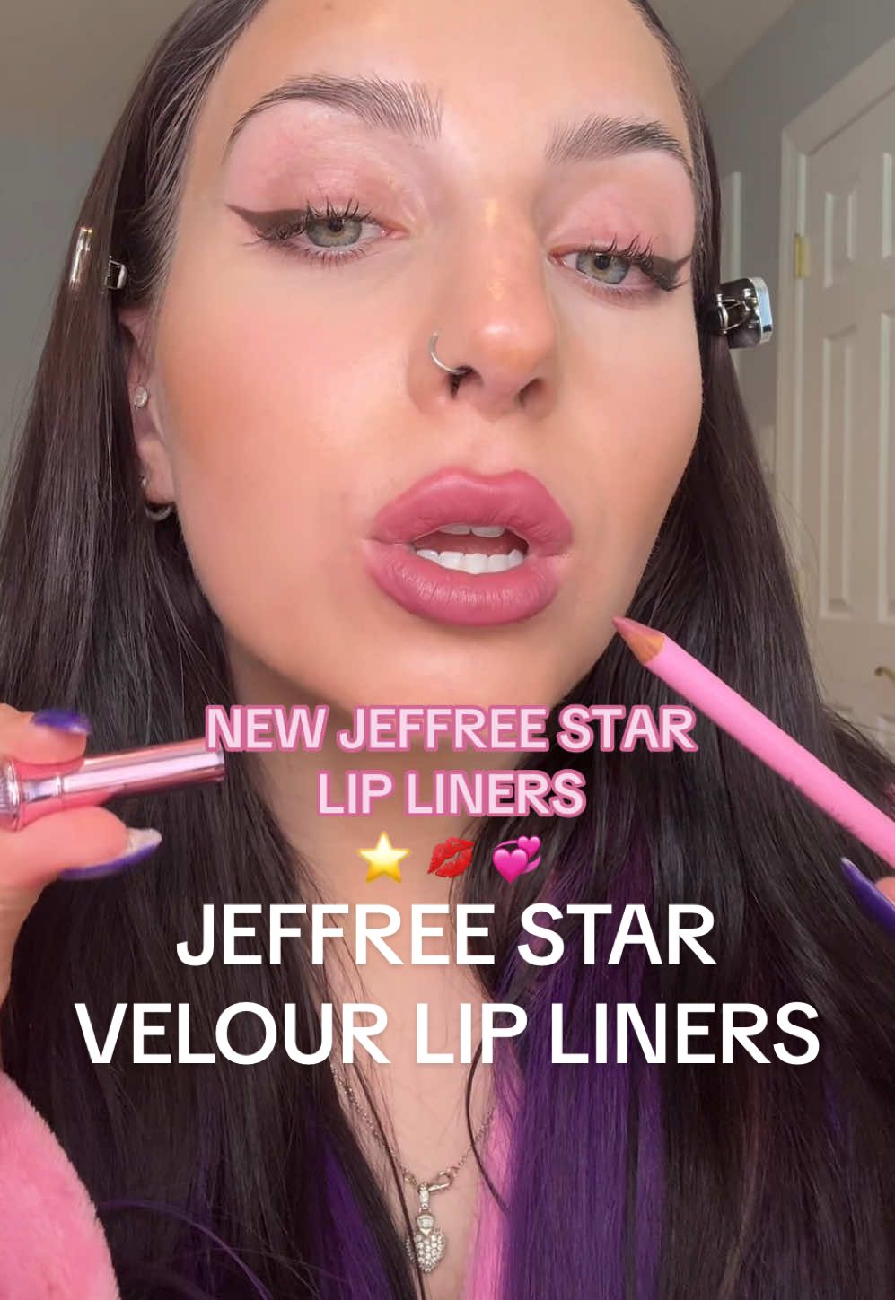TikTok post by @lexirosenstein for Jeffree Star Cosmetics. Caption reads: [...] have first dibs to grab them!! @Jeffree Star....