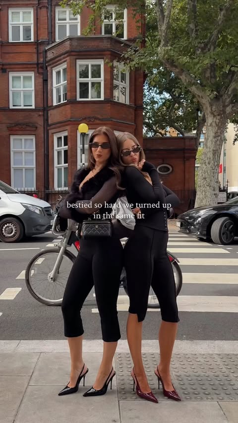 Instagram post by @bethwilliamsstyle for OH POLLY. Caption reads: [...] in sync 🚕 ad wearing the @ohpolly city....