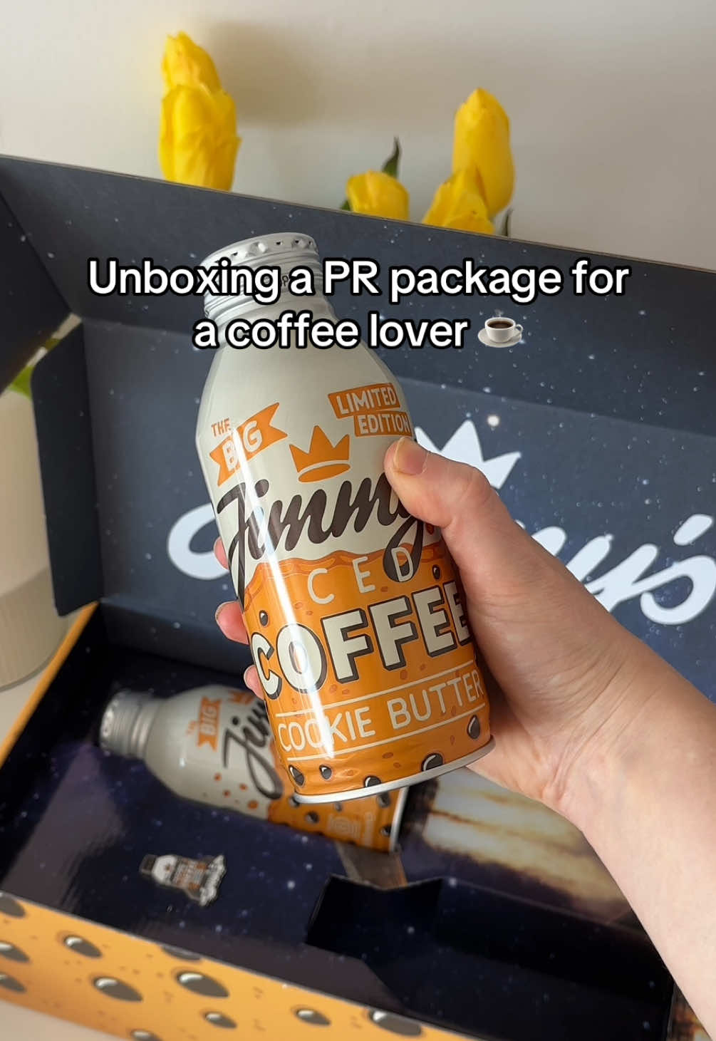 TikTok post by @jenniferzoe.ugc for Jimmy's Iced Coffee. Caption reads: As a coffee lover I was obsessed with this PR....