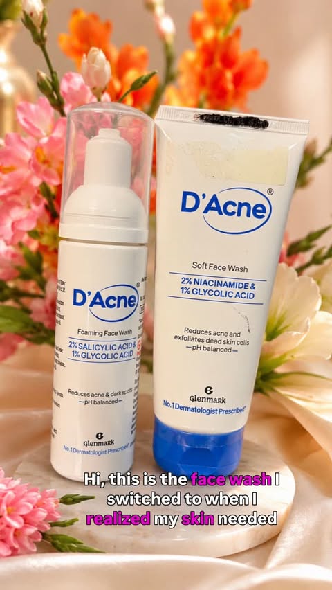 Instagram post by @sh.ruti6827 for D'Acne by Glenmark. Caption reads: Comment down “link” or share this reel in my DM.....