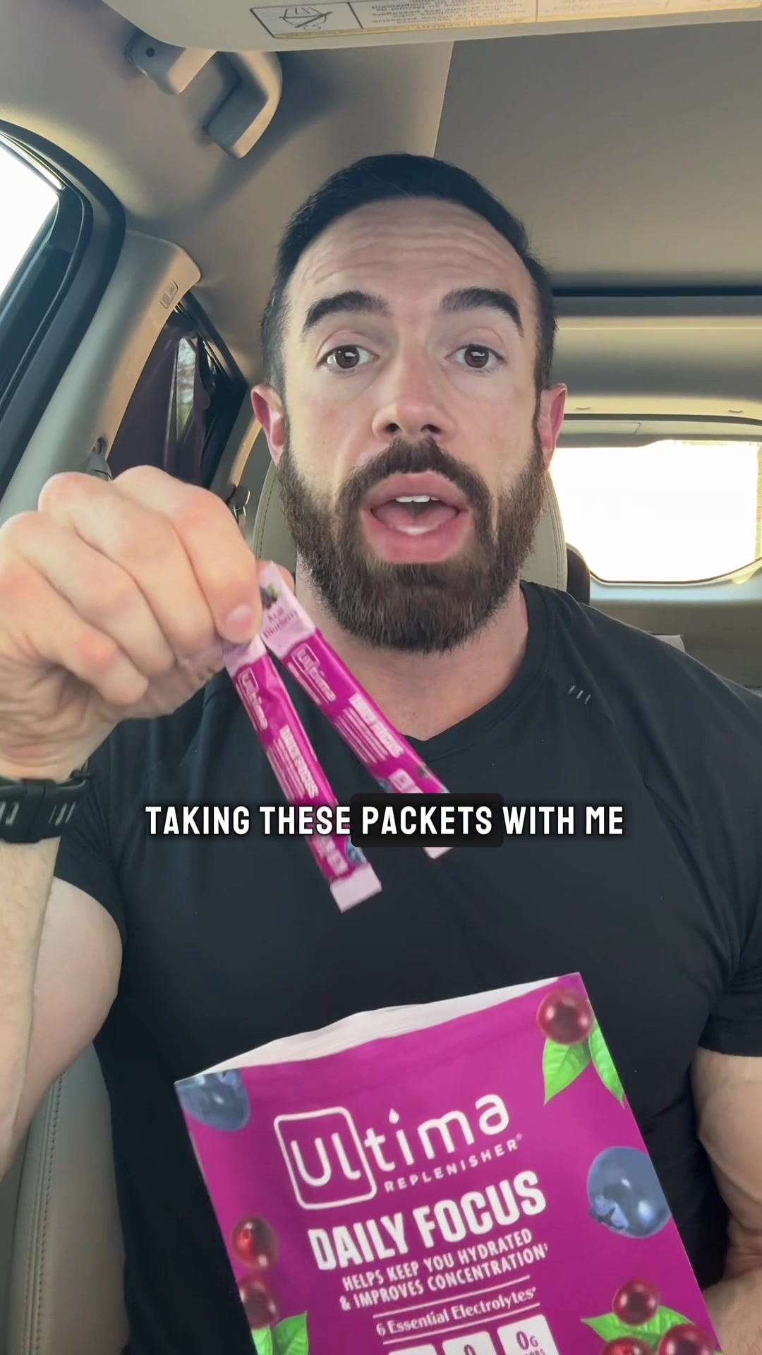 TikTok post by @jnewtrition for Ultima Replenisher. Caption reads: [...] hydration way easier lately with @Ultima....