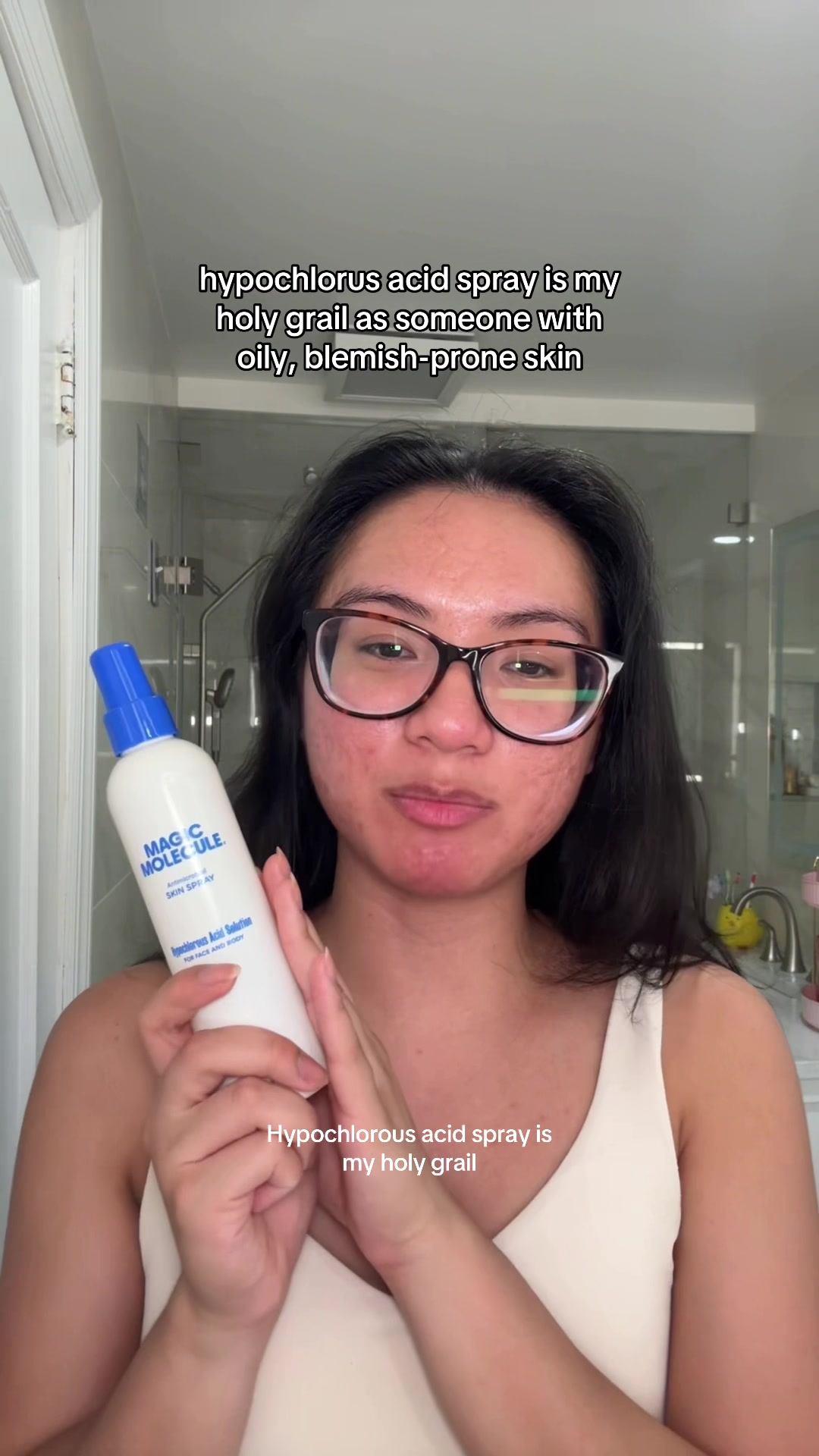 TikTok post by @jennileeashlee for Magic Molecule. Caption reads: [...] grail for blemish-prone skin 💙👏🏼 @Magic....