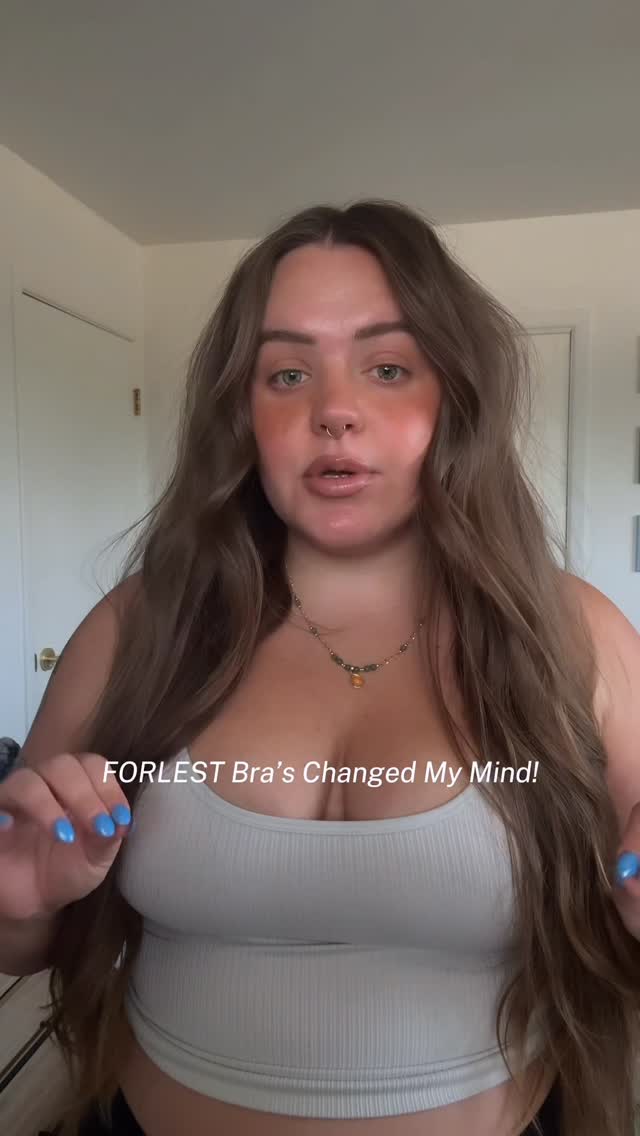 Instagram post by @nicoleaxelson for Forlest. Caption reads: [...] bras >>> every other bra I’ve owned! 🤍....