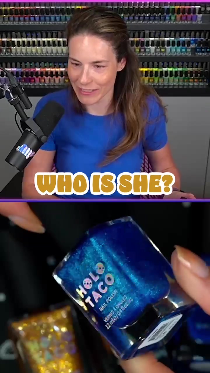 TikTok post by @simplynailogical for Holo Taco. Caption reads: She’s giving VIP airlines ✈️🧳🛅 summer nail....