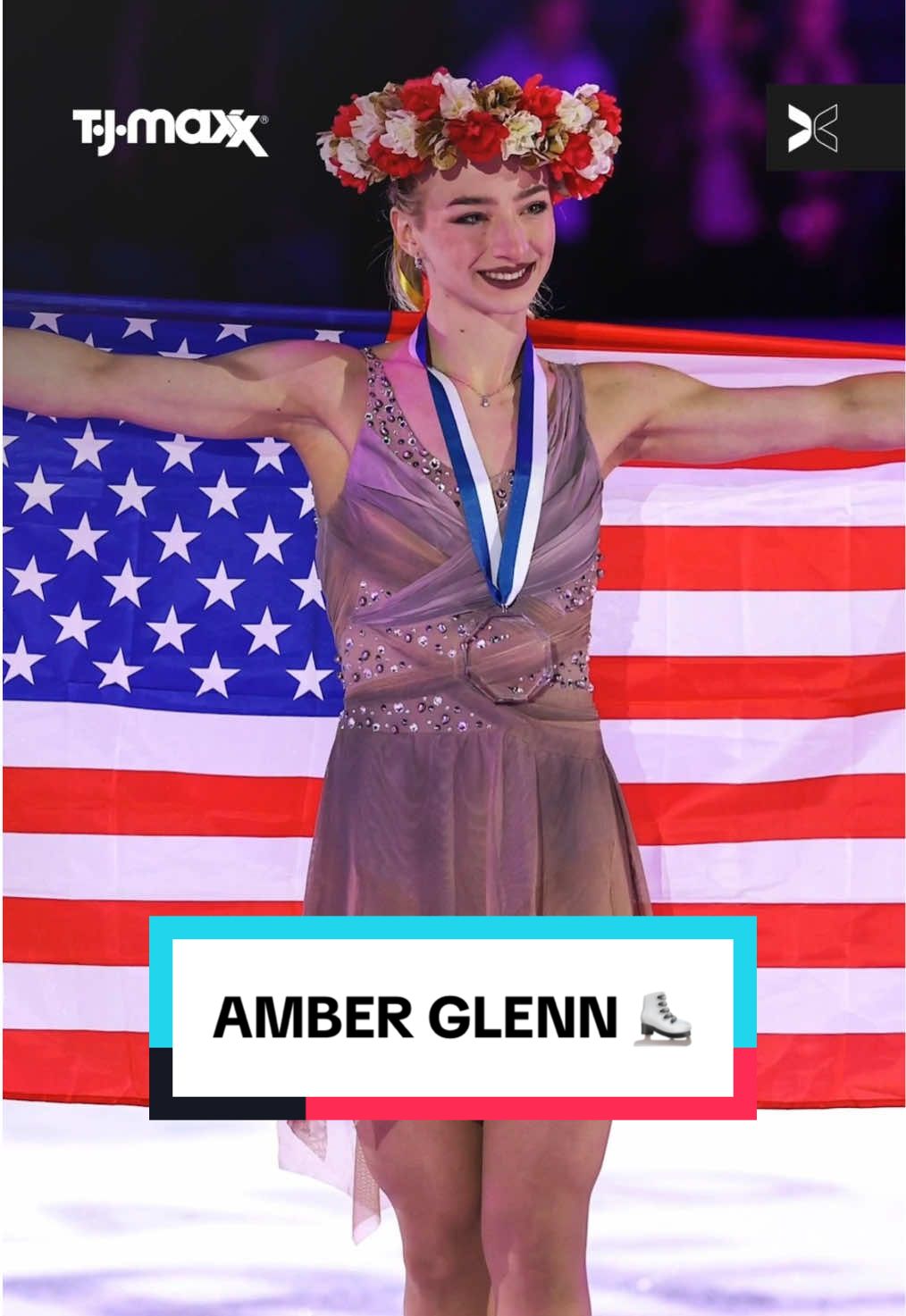 TikTok post by @togethxr for TJ Maxx. Caption reads: [...] making an impact on and off the ice ⛸️ @TJ....