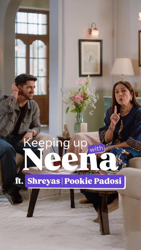 Instagram post by @shreyasmendiratta for Meta. Caption reads: Ek anokhi scheme haath lagi aur Neena ji ne ek....