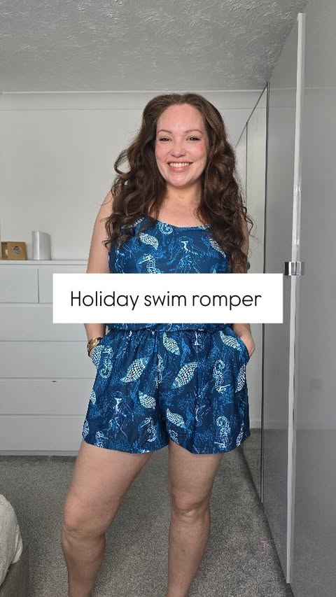Instagram post by @samantha_ava_grace for BloomChic. Caption reads: [...] will make your holiday! Swim romper....