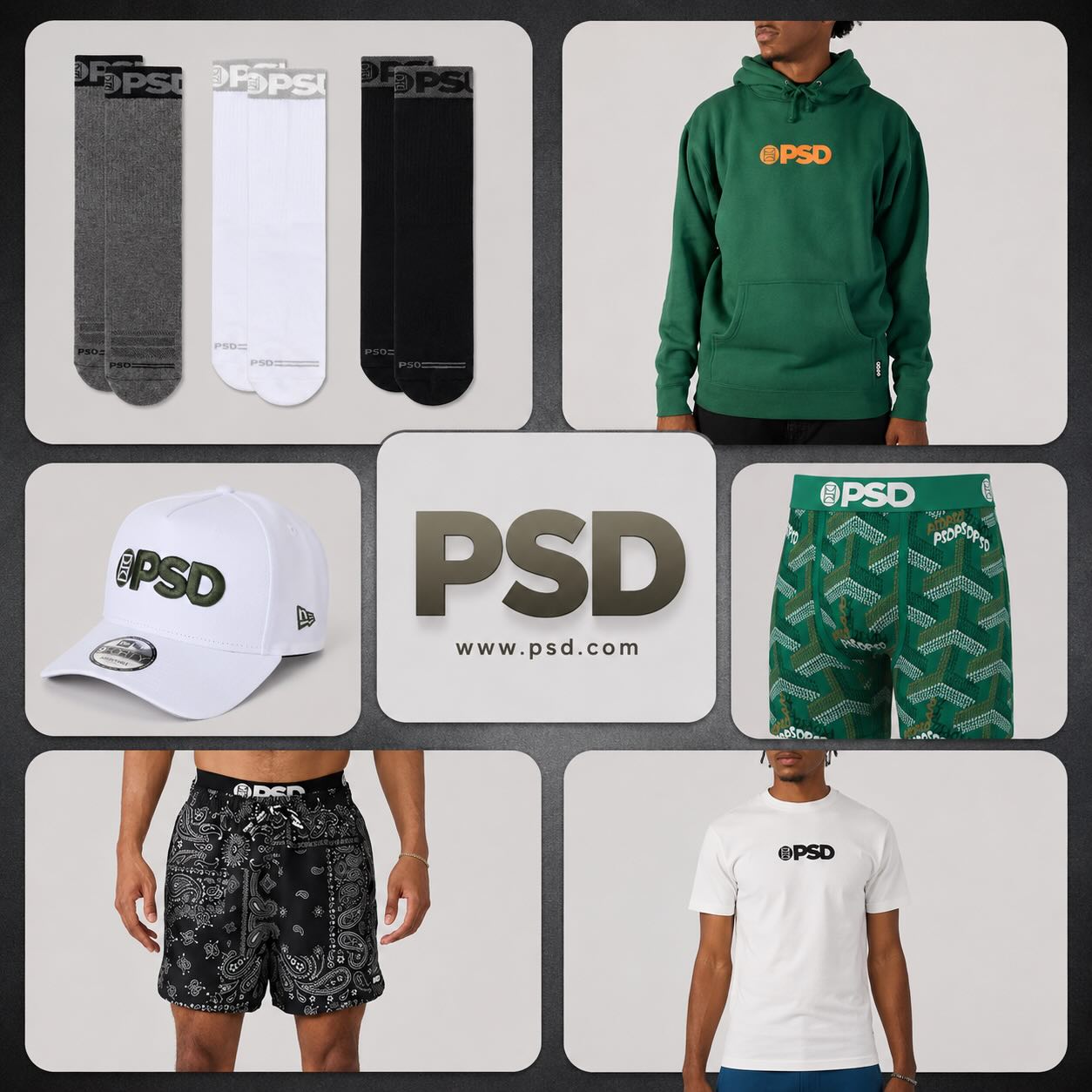 Instagram post by @howdy_lifes for PSD Underwear. Caption reads: [...] a few of my favorite looks from....