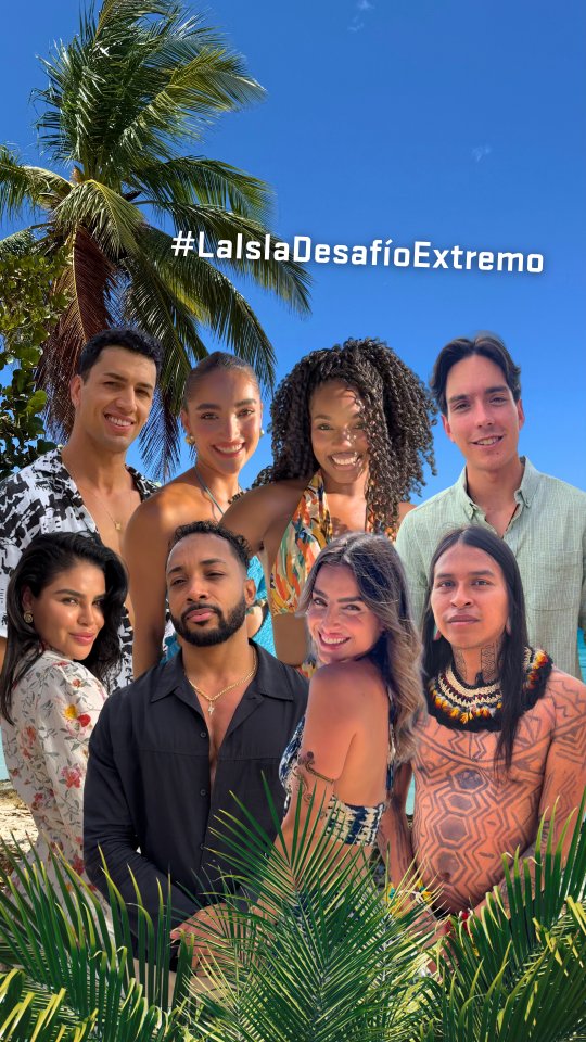 Instagram post by @somosmitu for Telemundo. Caption reads: Estos guerreros se unen a La Isla 🌴Sus vidas....