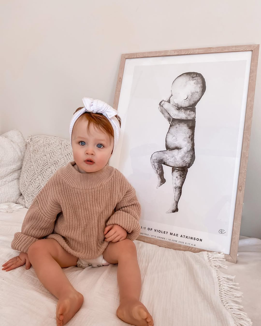 Instagram post by @loving.three for The Birth Poster. Caption reads: In collaboration with The Birth Poster 🤍

In a....