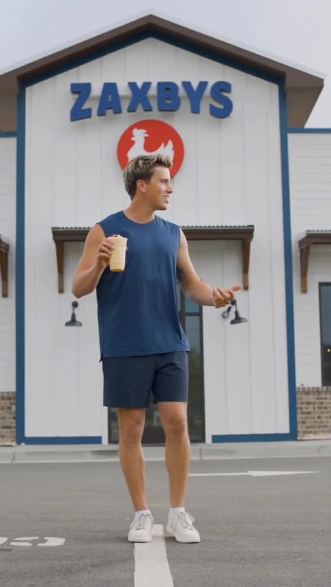 Instagram post by @jacksonolson_ for Zaxby's. Caption reads: [...] Banana Pudding milkshakes from @realzaxbys....