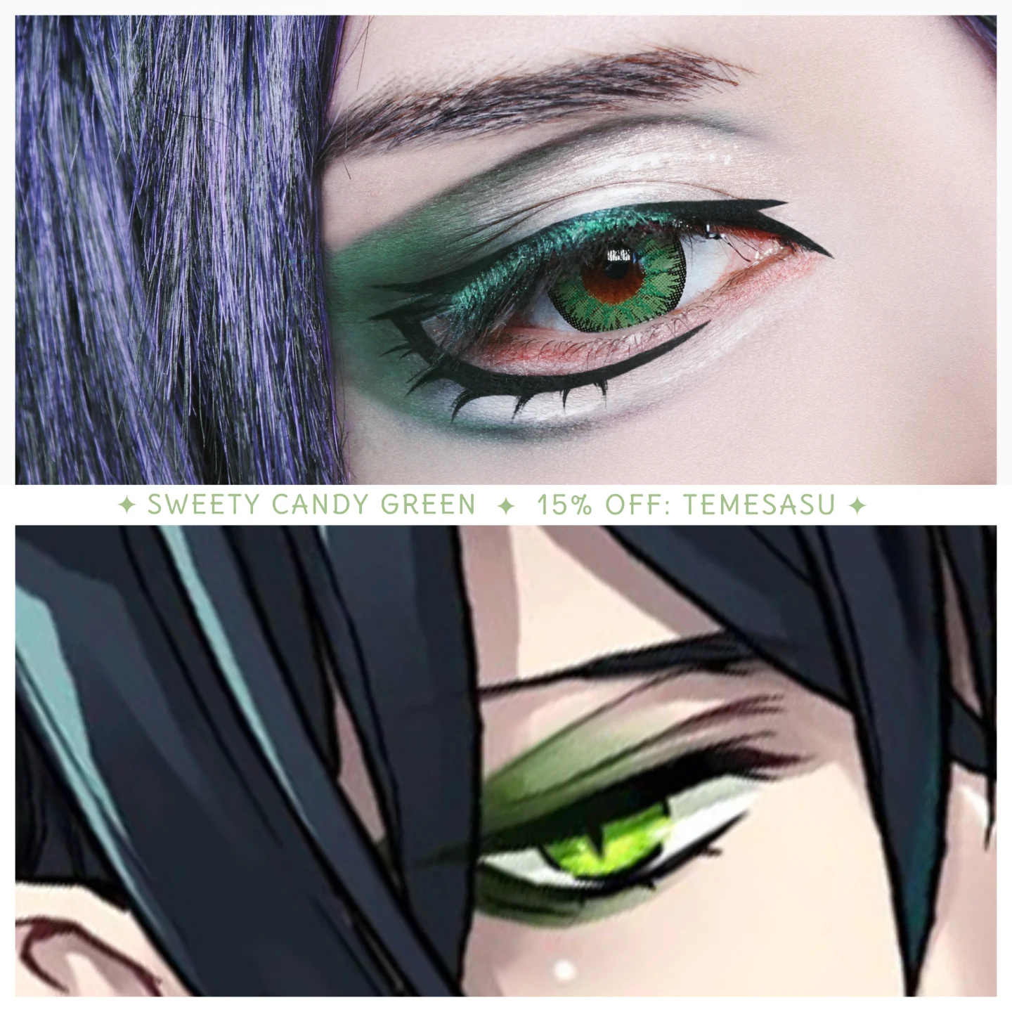 Instagram post by @teme_sasu for UNIQSO. Caption reads: [...] the most (´ω｀)

I got the lens from @uniqso.....