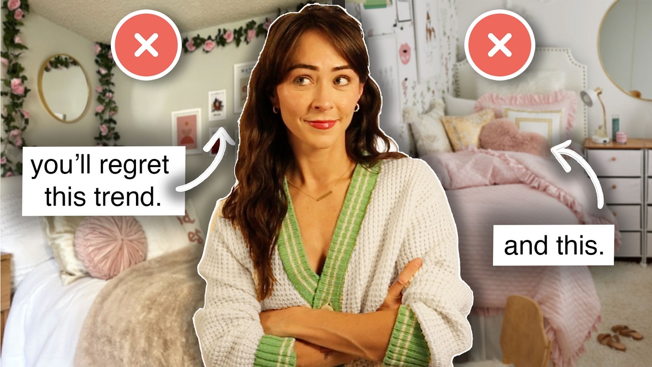 YouTube post by @Caroline_Winkler for IKEA. Caption reads: I Redesigned this Dorm Room to Feel Like a Luxury....