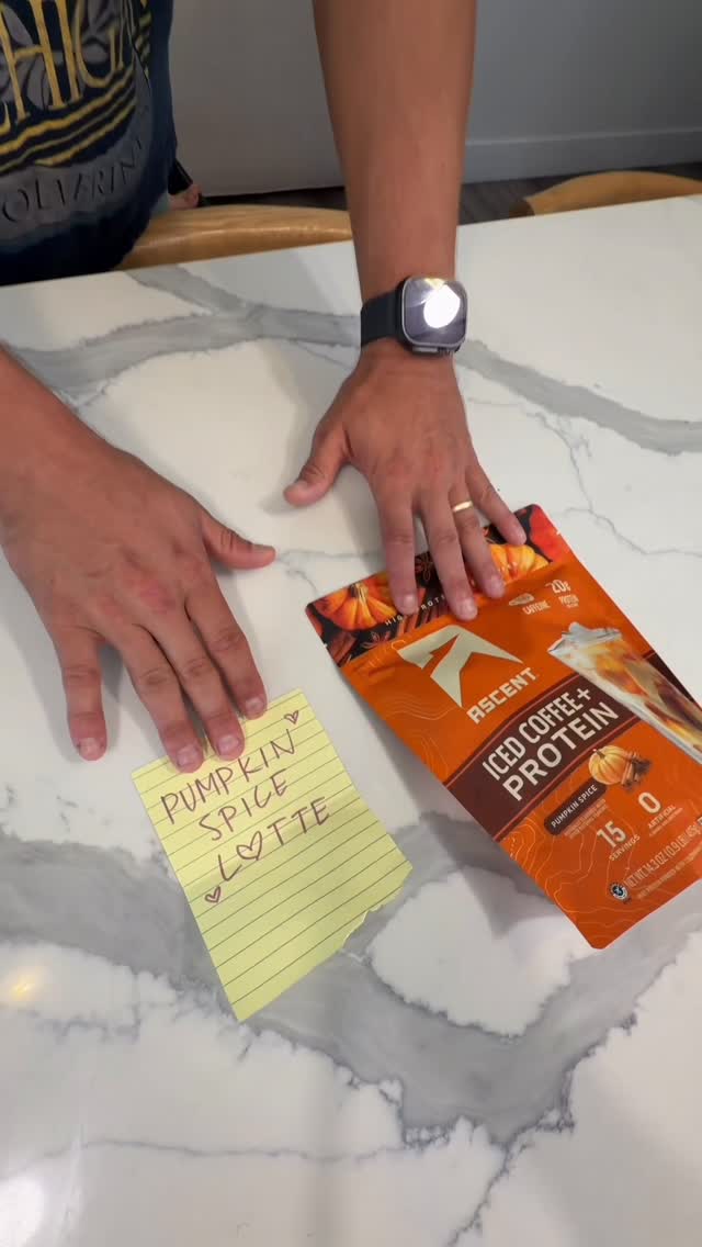 Instagram post by @derekmack_ for Ascent Protein. Caption reads: Pumpkin Spice Latte’s are for Men

⚡  High....