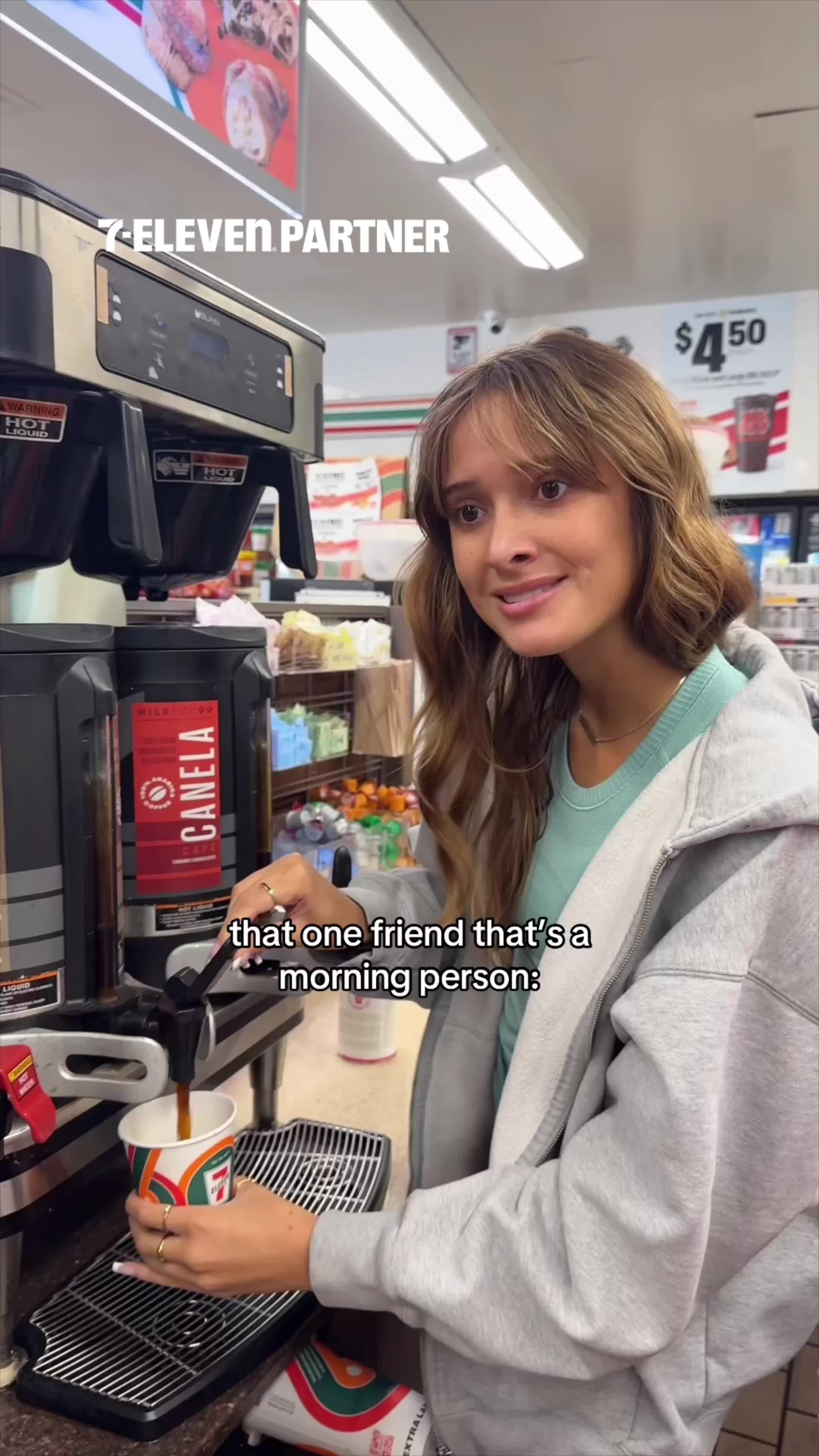 TikTok post by an influencer for 7-ELEVEN. Caption reads: [...] the yr w/ 7Rewards or 7Now @7-ELEVEn....