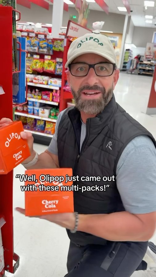 Instagram post by @johnnydrinks_ for OLIPOP. Caption reads: [...] our new go-to. 🏌🏻⛳️

@drinkolipop....