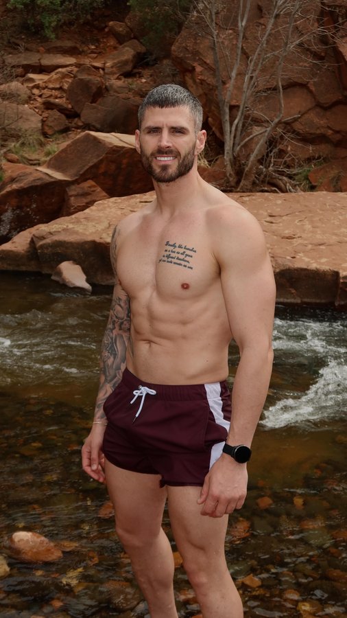 Instagram post by @iamcormacmurphy for WILHELMINA. Caption reads: Grounded in Sedona.