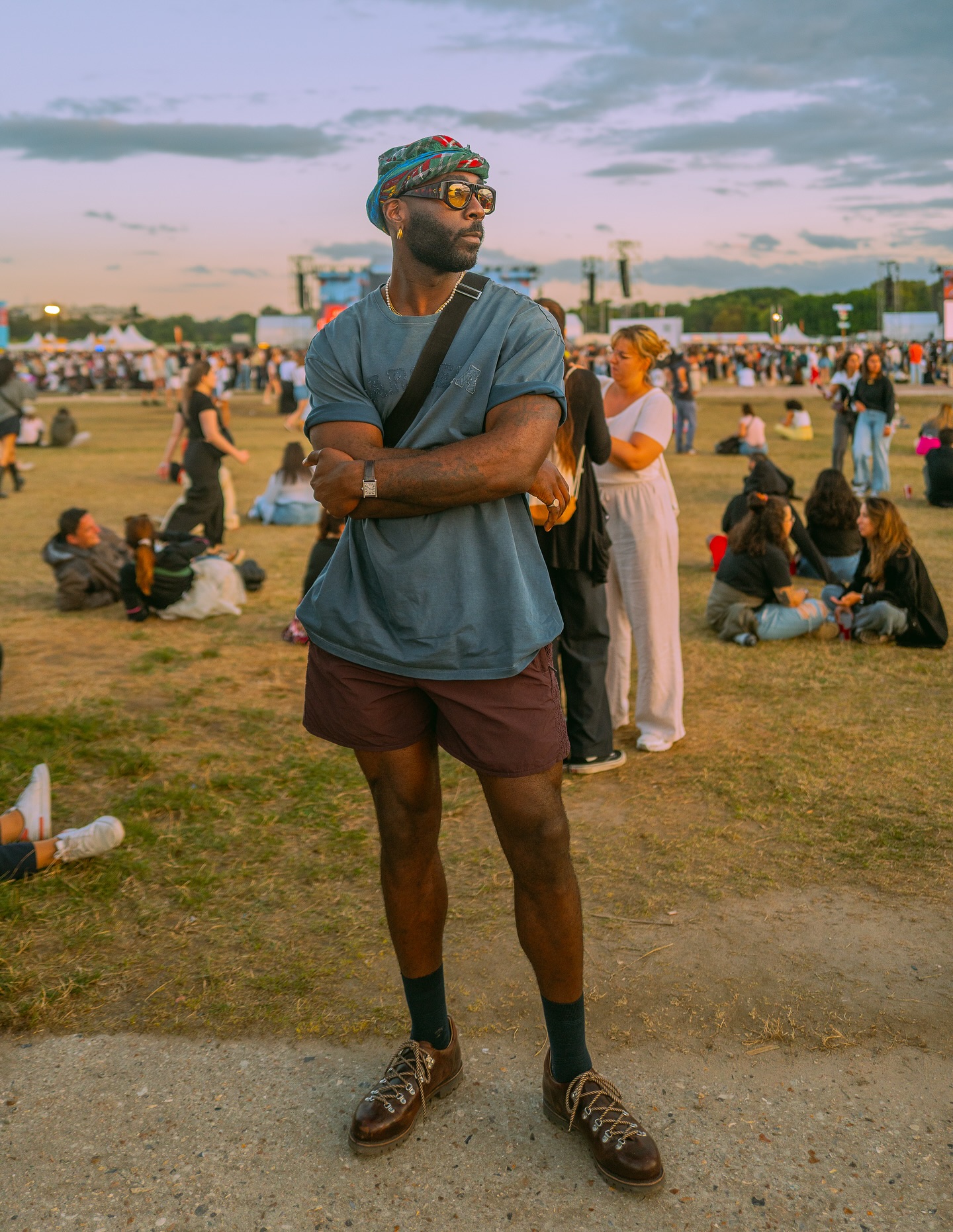 Instagram post by @paulbinam for Le Petit Lunetier. Caption reads: fest vibes @lepetitlunetier 🌅.