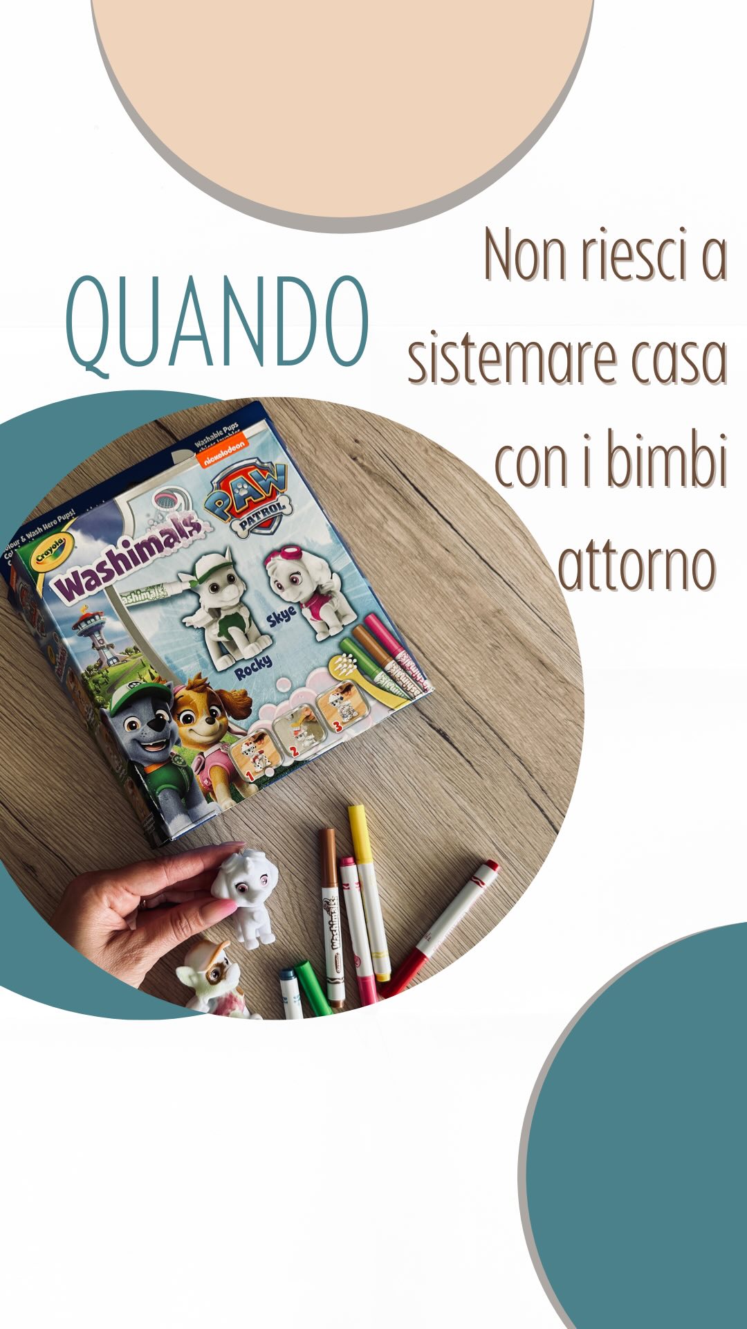 Instagram post by @pannolini_a_colazione for Crayola. Caption reads: Dai ditemi che non sono l’unica!!! 

Mai avrei....