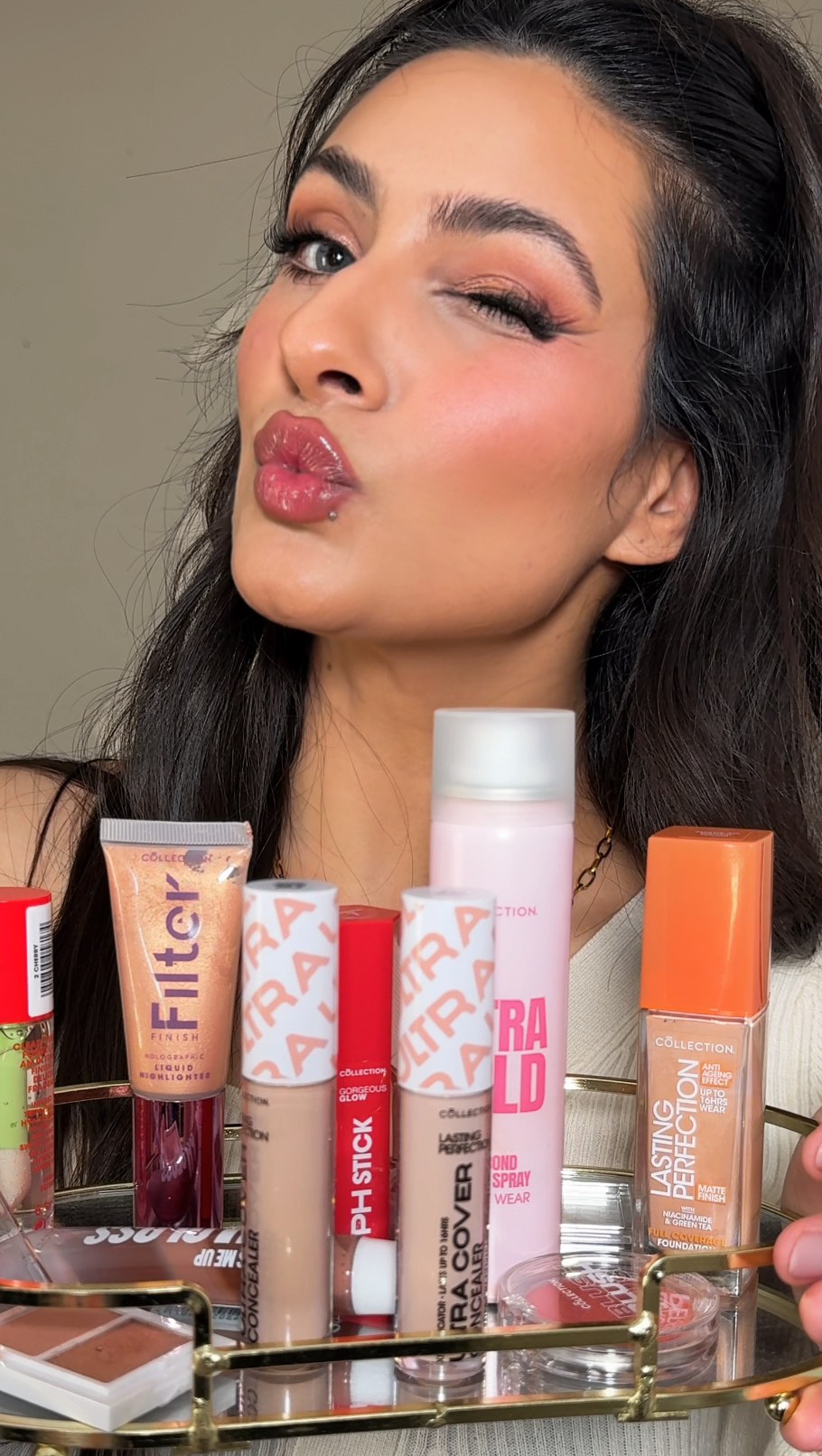 Instagram post by @iqraaqadirkhan for Collection Cosmetics. Caption reads: @collectioncosmetics_uk available @superdrug....