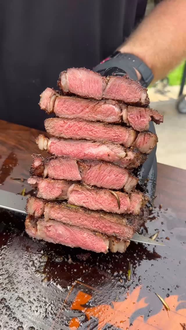 Instagram post by @overthefirecooking for Wild Fork Foods. Caption reads: Ribeyes Four Different Ways with @wildforkfoods....